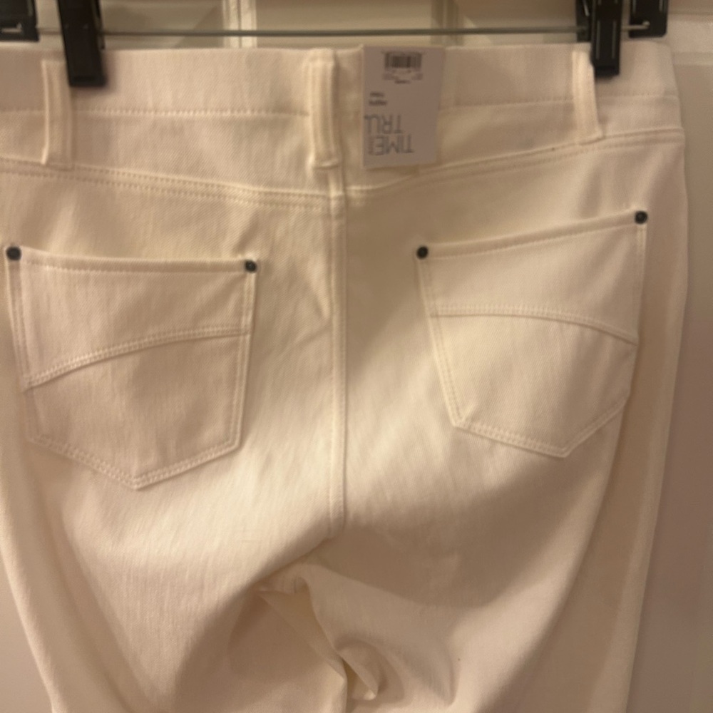 NWT Time and Tru Winter White Fitted Jeggings Size Large (12-14) - Picture 5 of 7